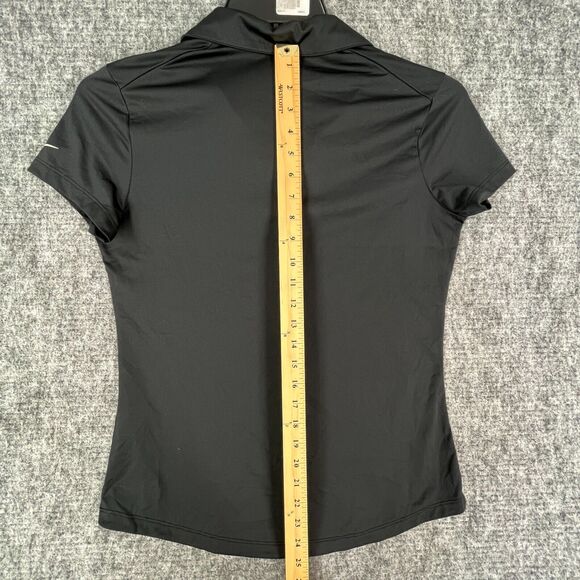 Nike Golf Shirt Womens Medium Black Polo‎ Dri Fit Performance Sundance - Picture 7 of 9